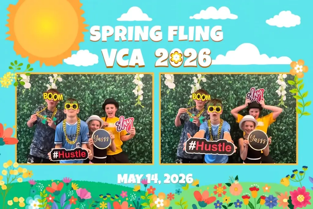 Sample photograph taken with the Studio Booth showing a custom event template